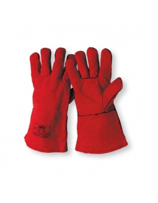 Luvas de Couro Vermelho p/ Fundir