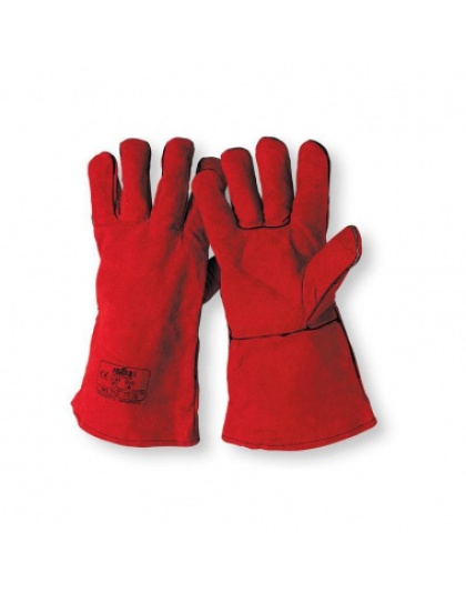 Luvas de Couro Vermelho p/ Fundir