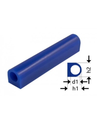Tubo Cera Azul Mesa 25x25 mm