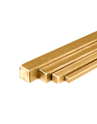 Brass Square Bars 500 mm
