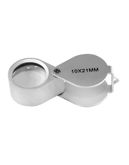 Lupa 10x Prateada 21 mm