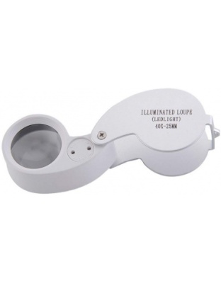 Folding Magnifier 40x/25mm LED