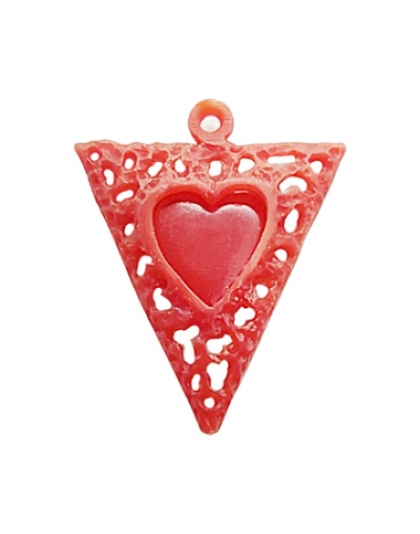 Triangular Pendant w/ Heart