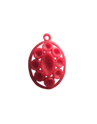 Oval Pendant with Stones