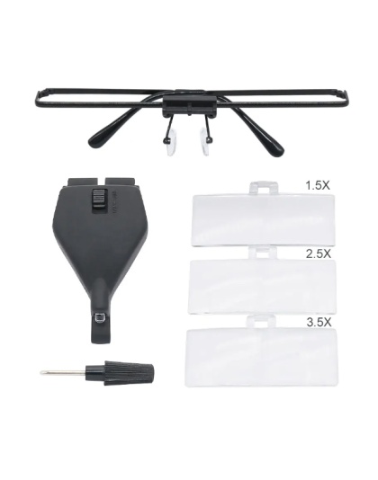 Supporting Glasses Magnifier with LED Lamp