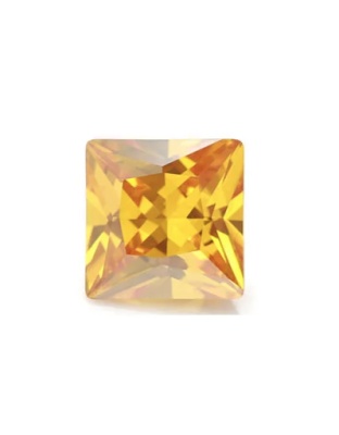 Square Orange Zirconia