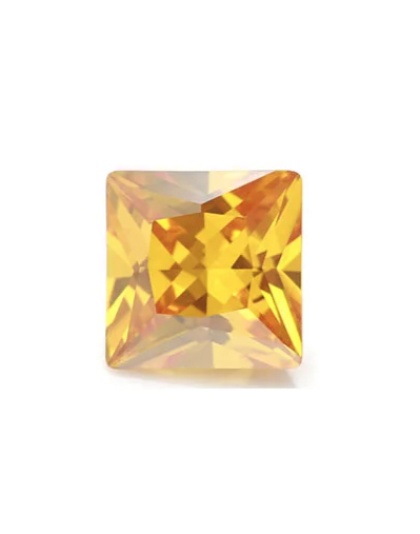 Square Orange Zirconia