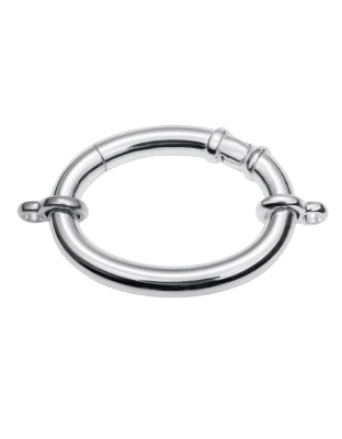 Oval Ring Clasp with Terminals 40x32 mm