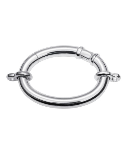 Oval Ring Clasp with Terminals 40x32 mm