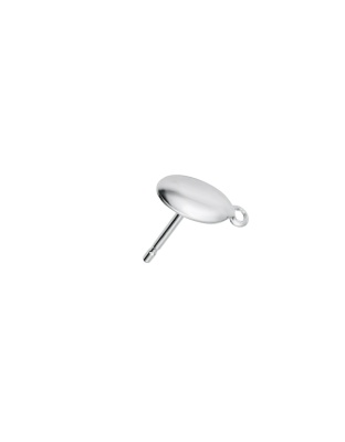 Oval Earring with Eyelet Ring