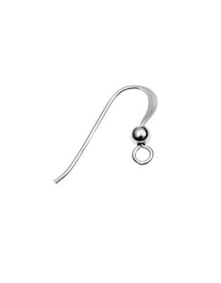 Earring Hook with 3 mm Ball - 19 mm - Wire 0.7 mm