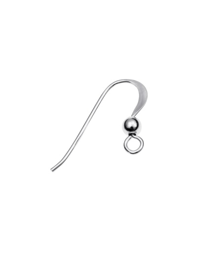Earring Hook with 3 mm Ball - 19 mm - Wire 0.7 mm