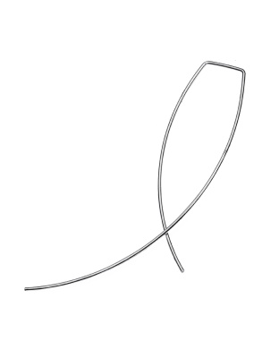 Earring Hook 55 mm - Wire 0.7 mm