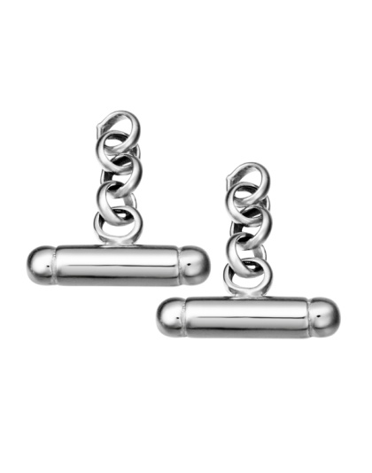 Bar Cufflinks with Chain 17 x 4 mm
