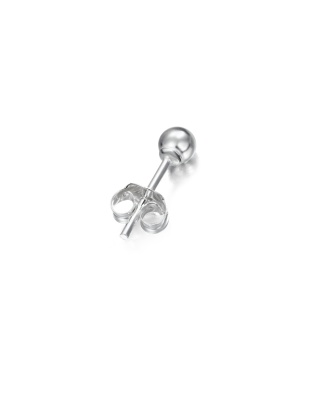 Bead Earrings 4 mm with Butterfly Back