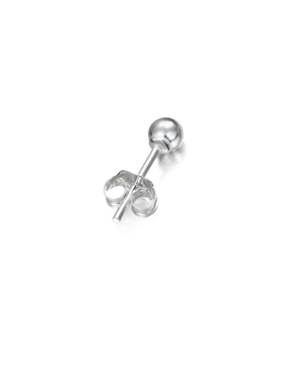 Bead Earrings 4 mm with Butterfly Back