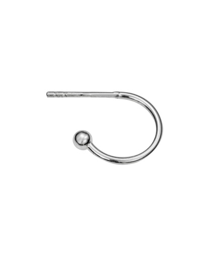 13 mm Creoles with Post and Bead