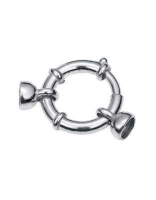 Bolt Ring Clasp with Caps Ext. 18 mm - Tube ÃƒËœ 3 mm