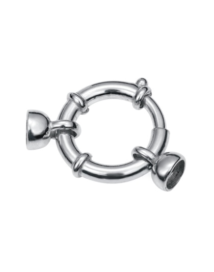 Bolt Ring Clasp with Caps Ext. 18 mm - Tube ÃƒËœ 3 mm