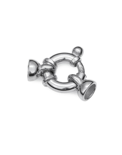 Bolt Ring Clasp with Caps Ext. 12 mm - Tube ÃƒËœ 3 mm
