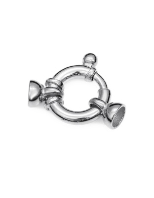 Bolt Ring Clasp with Caps Ext. 14 mm - Tube ÃƒËœ 3 mm