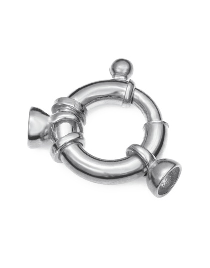 Bolt Ring Clasp with Caps Ext. 18 mm - Tube ÃƒËœ 4 mm