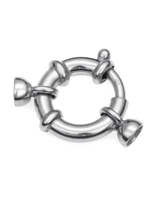Bolt Ring Clasp with Caps Ext. 20 mm - Tube ÃƒËœ 4 mm