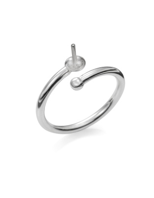 Ring with Bead and Cup 4 mm