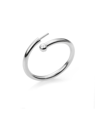 Ring with Bead and Post