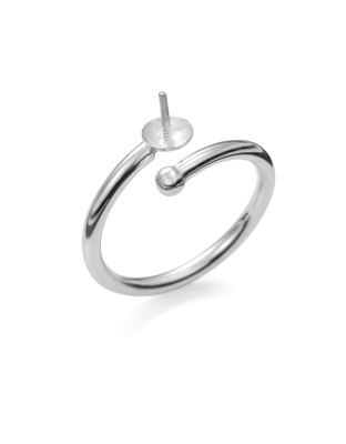 Ring with Bead and Cup 5 mm