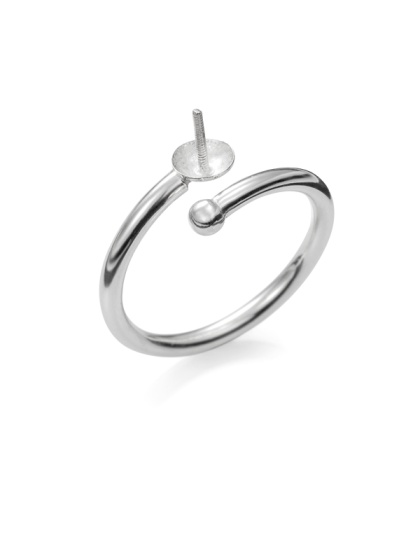 Ring with Bead and Cup 5 mm