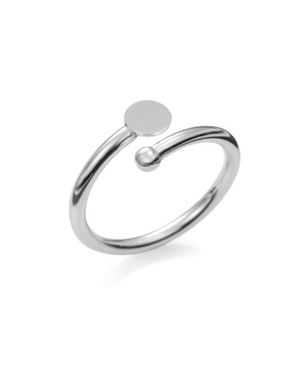 Ring with Bead and Disc
