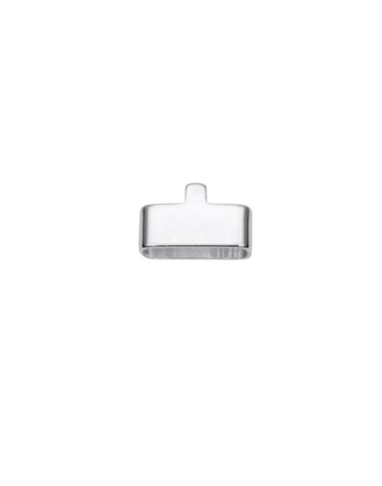 Rectangular End Cap Ext. 9.5 x 4 mm - Hole 8.7 x 2.2 mm