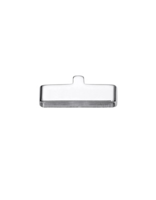 Rectangular End Cap Ext. 16.1 x 4 mm - Hole 15.3 x 2.8 mm