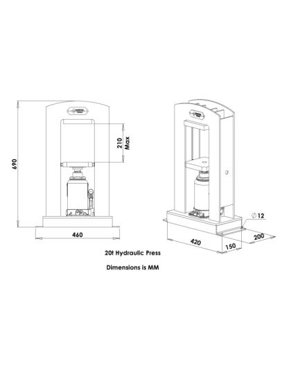 Durston Hydraulic Press 20T